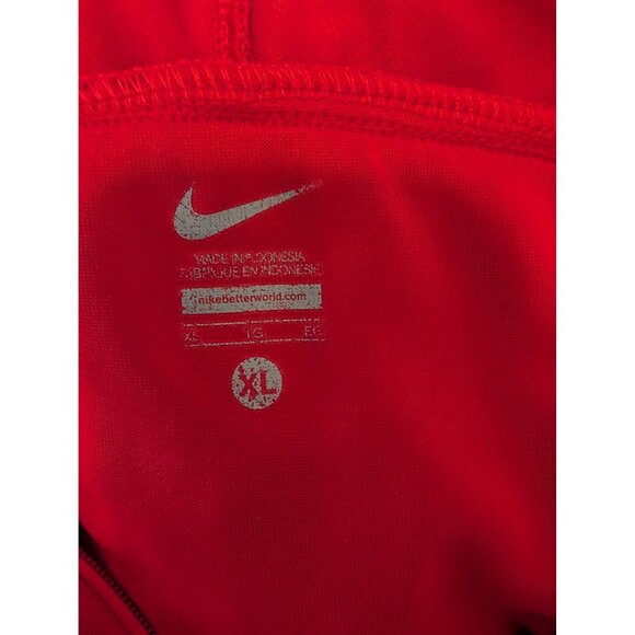 Nike Red Full-Zip Track Jacket Swoosh XL Activewear - Picture 4 of 5